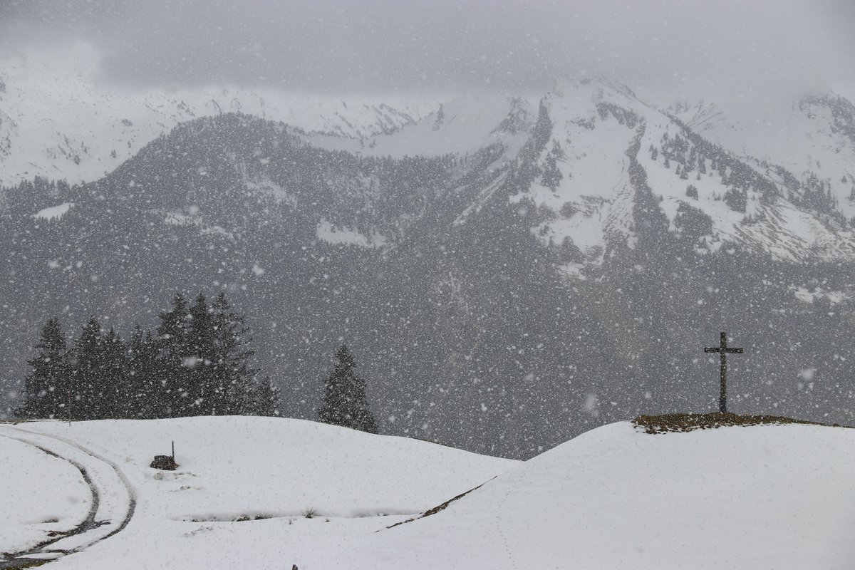 danivumalvier's tweet photo. An den Schwyzer Voralpen gab es heute Nachmittag kurze, aber kräftige #Schneeschauer. Schön wars...
#SHSN https://t.co/GvoqncAFUL