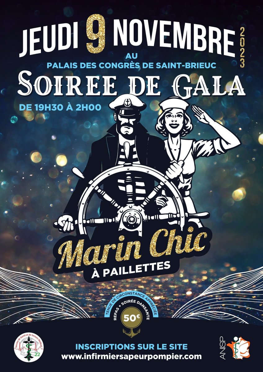 Les #JNISP2023 de l' <a href="/ANISPOfficiel/">ANISP</a> se dérouleront les 9 et 10 novembre prochains au palais des congrès de Saint-Brieuc avec <a href="/Sdis_22/">Sdis 22</a>.
Nous vous espérons nombreux
Plus d'infos ? infirmiersapeurpompier.com/jnisp-2023-2/