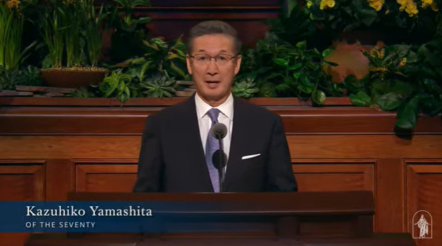 #ElderKazuhikoYamashita now speaking at #GeneralConference