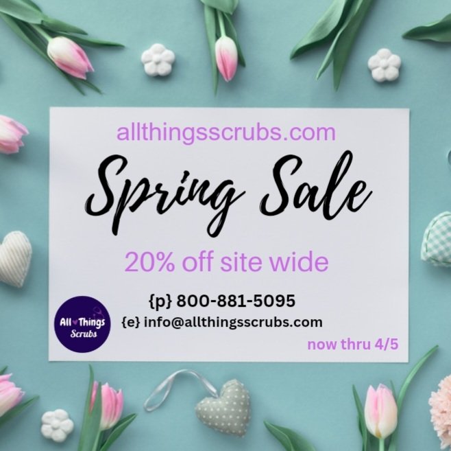 allthingsscrubs's tweet photo. Visit https://t.co/edGwEwxUfP for 20% off site wide. The new standard!

 Use code: #spring20

#MedTwitter #NurseTwitter #scrublife #hospital #nursepractitioner #doctors #ornurse #SpringVibes #dentalhealth #dentaltwitter #medicalpractice #MedicalStudents #Match2023 #WrestleMania https://t.co/2kl39jzrYt