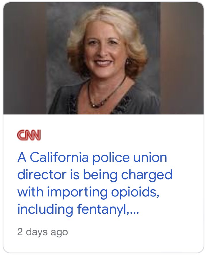 JustMeDigi's tweet photo. CRIME: San Jose police officers' union executive #JoanneMarianSegovia charged with attempted importing of synthetic opioids. #FBAnews #FBAreport #Crime https://t.co/hdnRVdufic