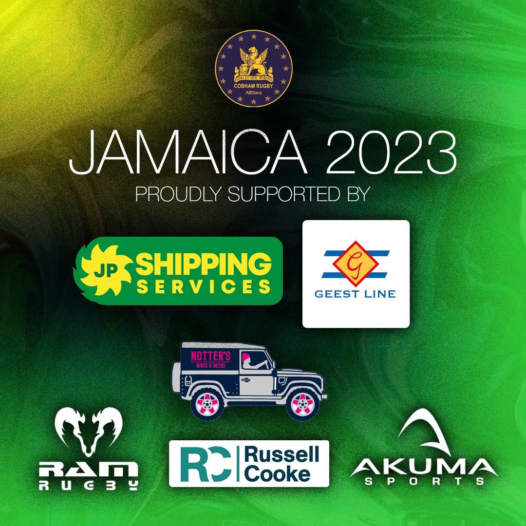 The Great Jamaica Tour 2023
Thanks to all our Sponsors &amp; Associated &amp; Partners <a href="/GeestShipping/">Geest Line Shipping</a> <a href="/JpShipping/">JP Logistics Solutions</a> #KN5 <a href="/Akuma_Sports/">AKUMA SPORTS</a> <a href="/ramrugbyuk/">Ram Rugby</a> <a href="/RC_Kingston/">Russell-Cooke Kingston</a> 1🌽🇯🇲

Thank You for all Donations 

justgiving.com/crowdfunding/i…