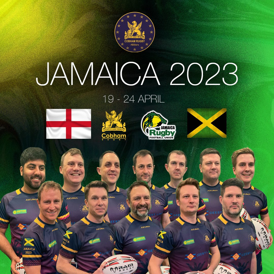 CobhamRFC's tweet photo. The Great Jamaica Tour 2023
Thanks to all our Sponsors &amp; Associated &amp; Partners @GeestShipping @JpShipping #KN5 @Akuma_Sports @ramrugbyuk @RC_Kingston 1🌽🇯🇲

Thank You for all Donations 

https://t.co/RZfQuTtfU6 https://t.co/udIBd0QuJO