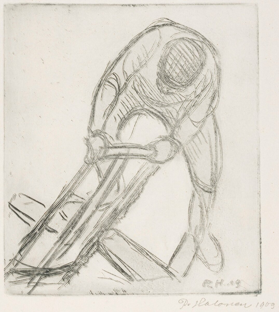 Pekka Halonen, Log Cutter (Kalle Bäckström from Tuomela, Tuusula), 1909 #europeana #artmuseum kokoelmat.fng.fi/app?si=C+III+B…