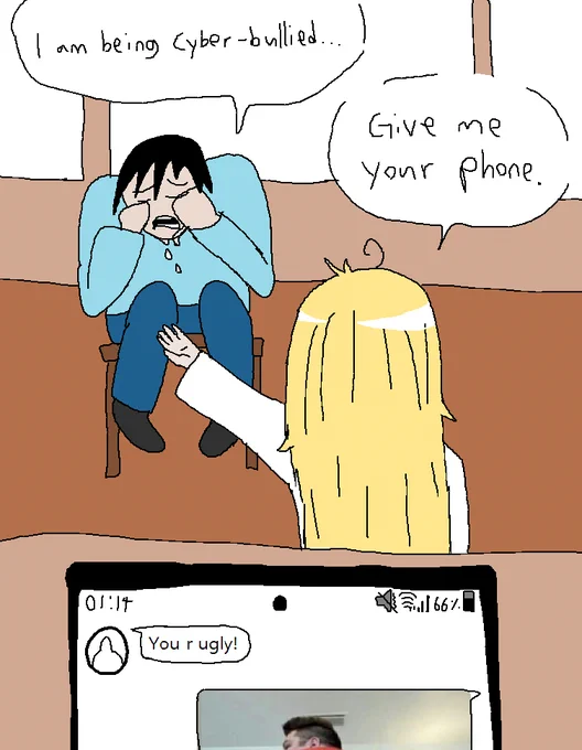 Teacher helps a student 