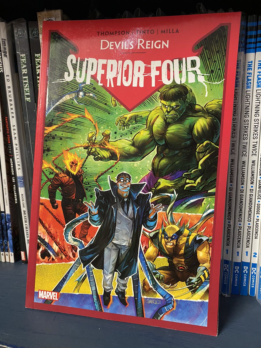 PiranhaComics's tweet photo. Not one, not two, but FOUR OTTOS!

Doc Ock continues his quest for supremacy with his new cohorts, himself! 

Available in store now! https://t.co/d6F7zX0YfR