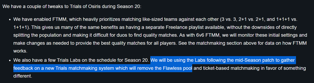 RogueRaych's tweet photo. @DestinyTheGame Is Flawless Pool active today or not? The Crucible blog from 3/22 says that FTMM replaces Flawless Pool. But my friends are convinced that Flawless Pool goes live today. Maybe I'm reading it wrong. Please clarify https://t.co/xLFlriZROG