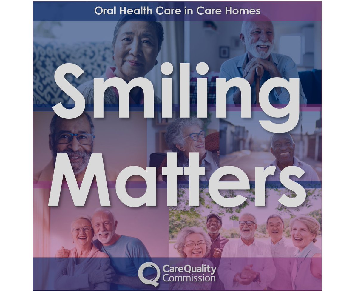 CareQualityComm's tweet photo. Last week, we released an update to our Smiling Matters Report, focusing on conditions of oral hygiene in care homes since 2019.

To gain insight into the current state, our progress report can be found at the following link: 

https://t.co/qewBrruCkw https://t.co/0wyPVojJXJ