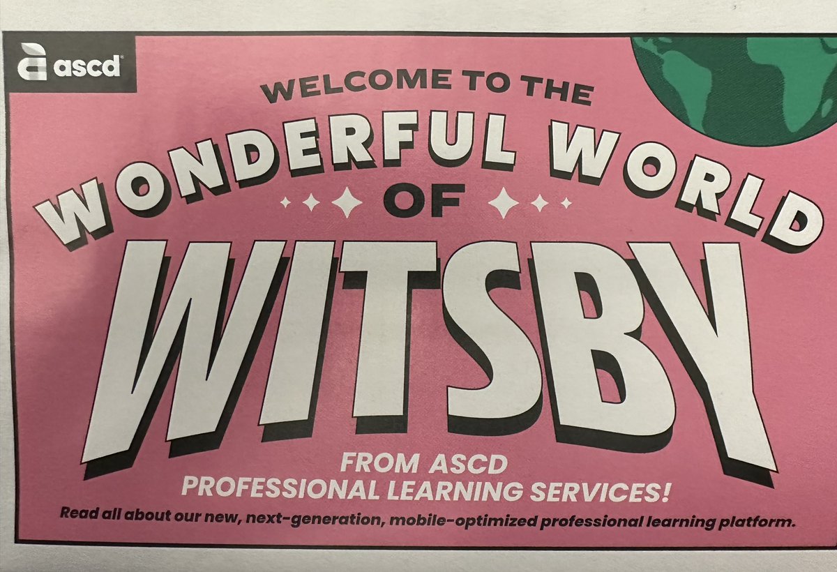Learning more about this awesome online PD platform by @ascd called Witsby! Be sure to check it out! #ASCD23