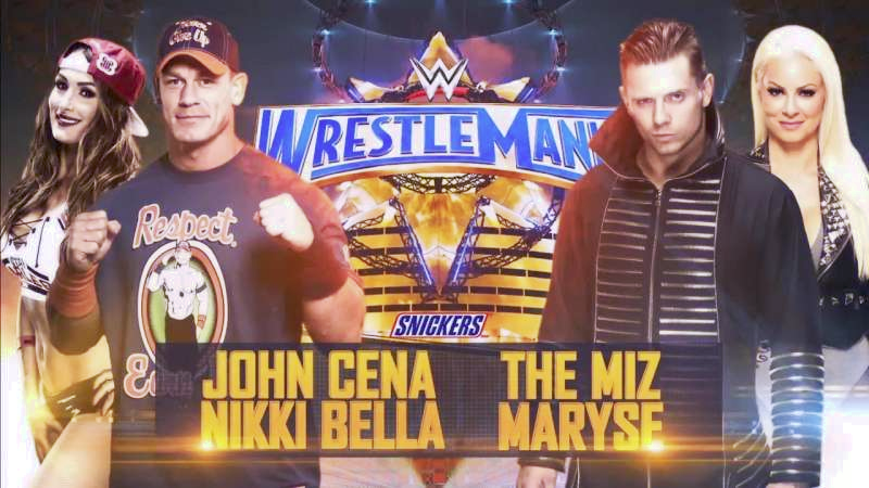 4/2/2017

John Cena & Nikki Bella defeated The Miz & Maryse at WrestleMania 33 from Camping World Stadium in Orlando, Florida.

#WWE #WrestleMania33 #JohnCena #NikkiBella #Miz #Maryse https://t.co/ZqGBmkDCbR