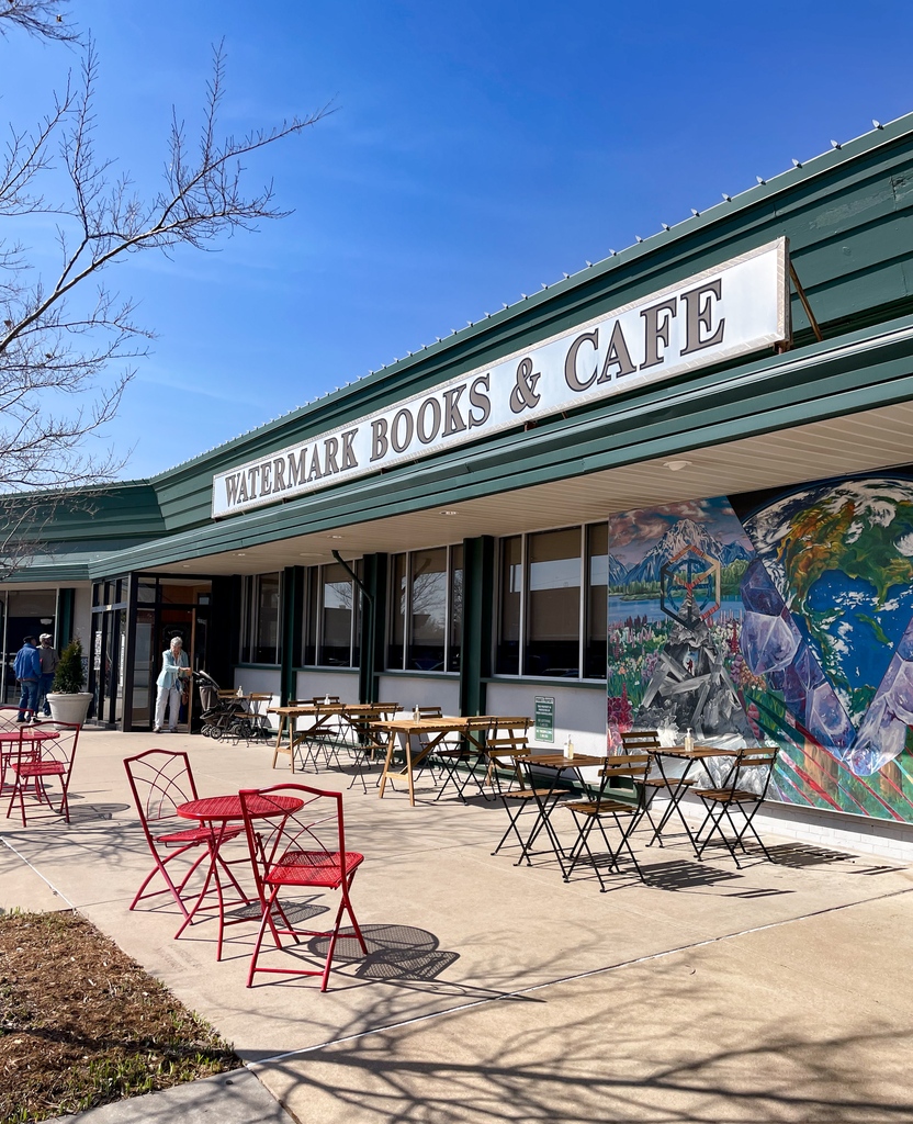 One of the signs of spring at Watermark is the return of the outdoor furniture! Come enjoy this bright and sunny day with an iced coffee and a good book ☀️🌷

<a href="/ShelfAwareness/">Shelf Awareness</a>