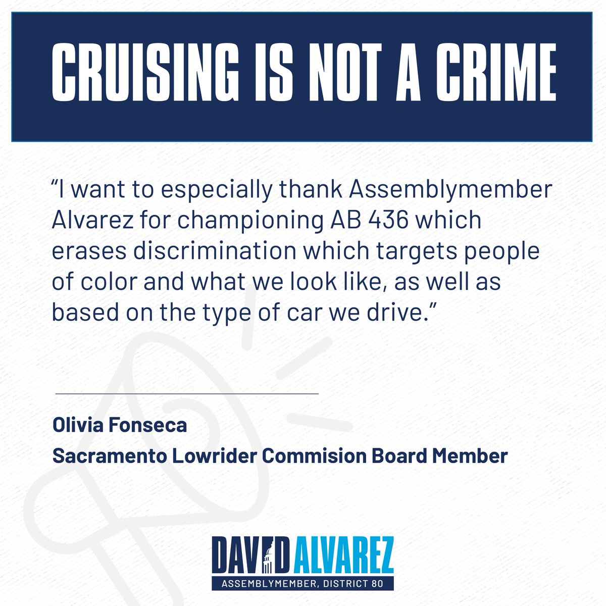 Classic cars and cruising is an expression of art and a cultural identity for many of us. Safe cruising events with lowriders and classic cars can be a fun and festive opportunity for families in our communities! 

We must continue to support #CruisingIsNotACrime