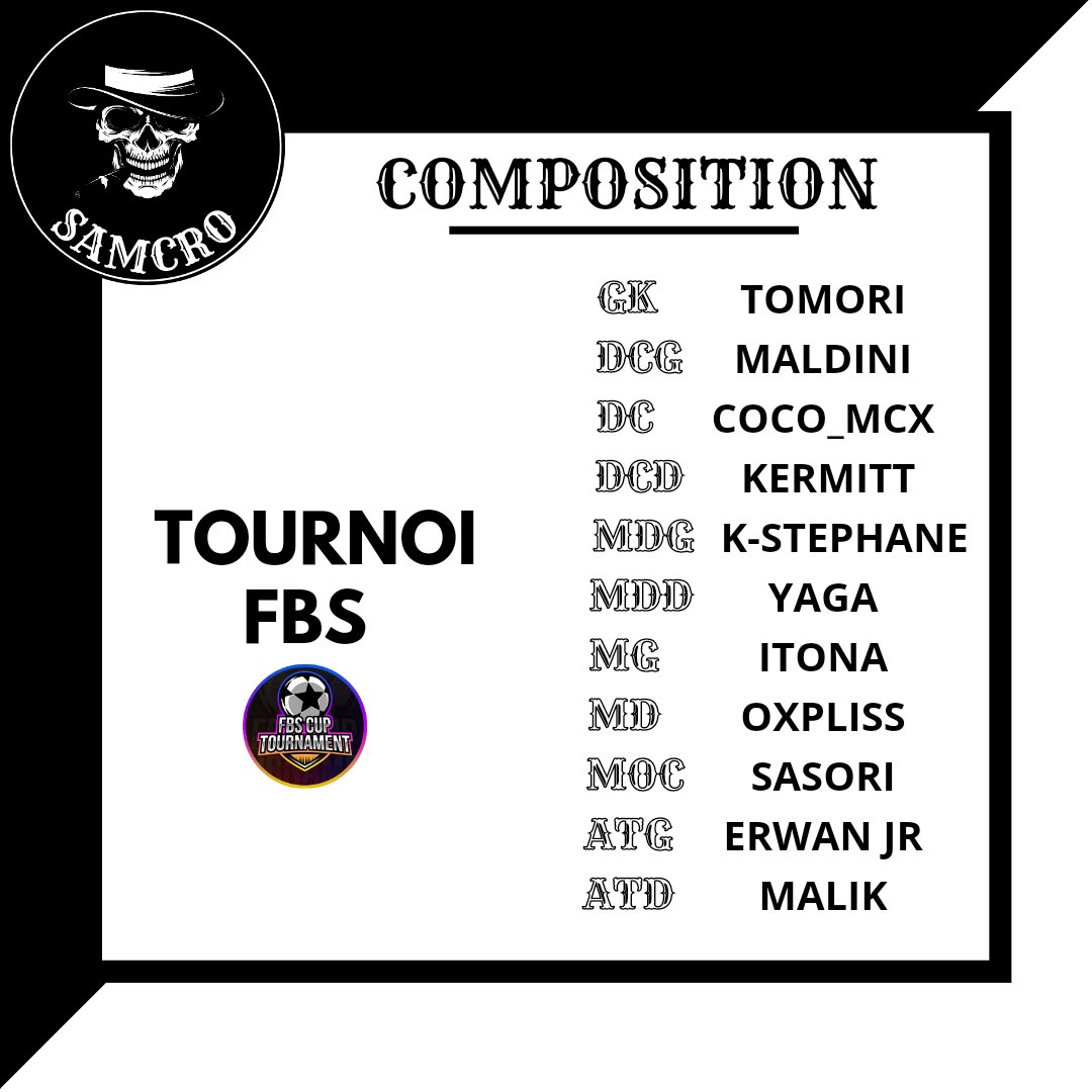 DIMANCHE 2 AVRIL 👑
Tournoi @FBS_CUP 🏟️
