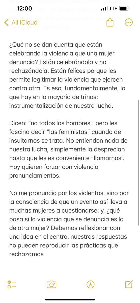 Algunas reflexiones acerca de las denuncias que me han compartido desde ayer.