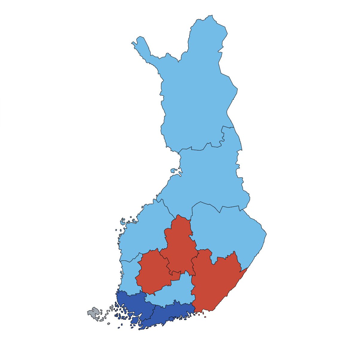 stammekann's tweet photo. Kepunvihreä Suomi on mennyttä. Keskustalla ei ole eniten paikkoja enää yhdessäkään vaalipiirissä. Perussuomalaiset on radikalisoitunut keskusta. https://t.co/gXiWHqP33v