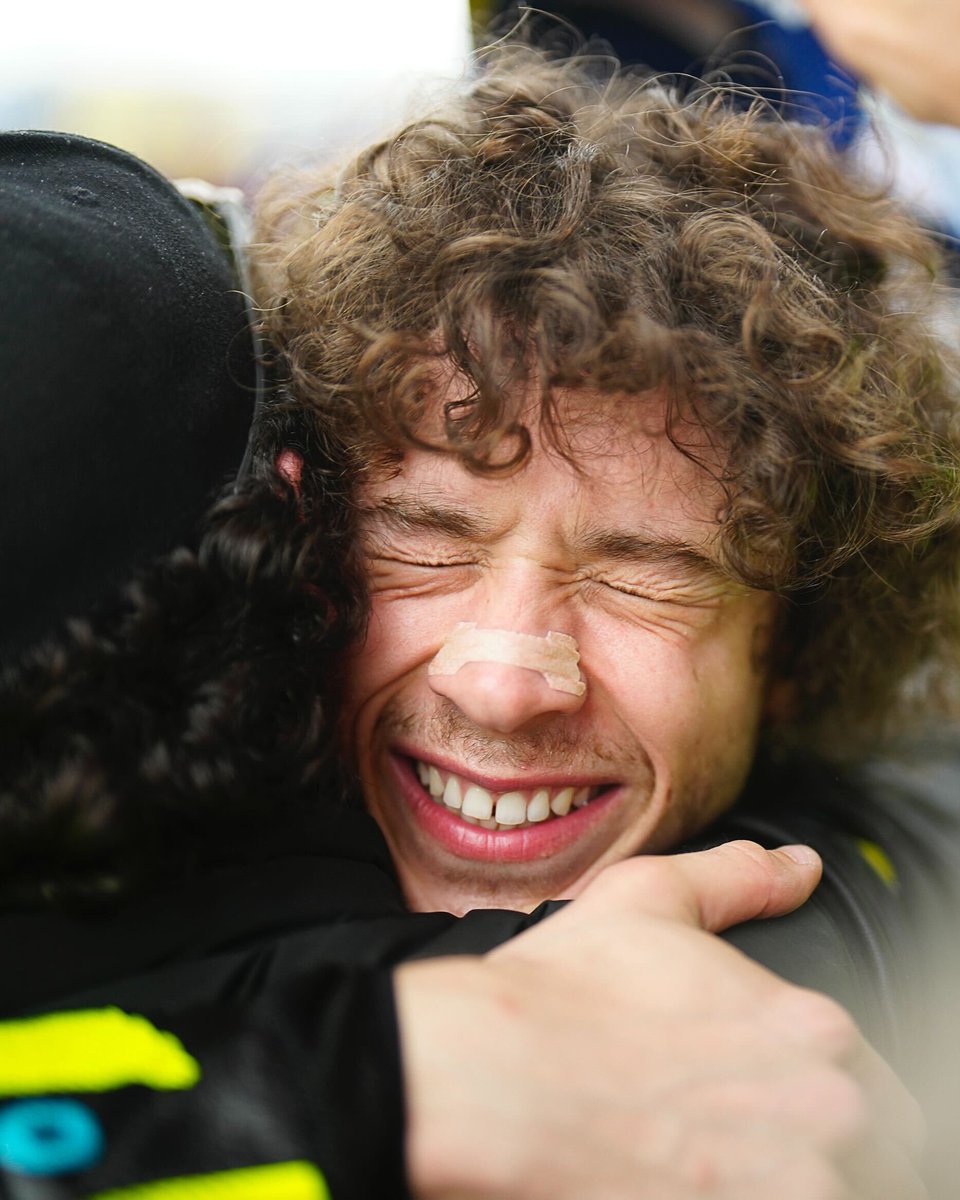 Bezzecchi's smile says it all! 😄 

Congrats and welcome to the #MotoGP winners' club, Bez! 🥇👏 

 #ArgentinaGP 🇦🇷  #SimplyTheBez