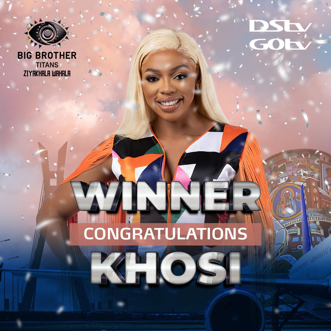 The woman king, Khosi reigns! Africa, stand up for the first #BBTitans winner! She walks away with US$100 000!

Watch her journey to the throne, here: bbt.dstv.com/3Mb84Nk
