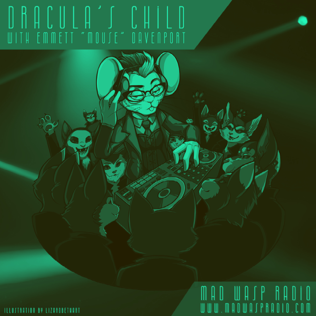 DracsChild's tweet photo. Dracula's Child is ON THE AIR on https://t.co/5Qm9o6rUJy right now! Missed the show? Not to worry! You can listen to it here - https://t.co/Cap2oqb6ST #DracsChild #MadWaspRadio #MixCloud #MouseTheDJ #Goth #Industrial #PostPunk #NewWave #Music #Radio #Podcast https://t.co/JMUshLk6U8