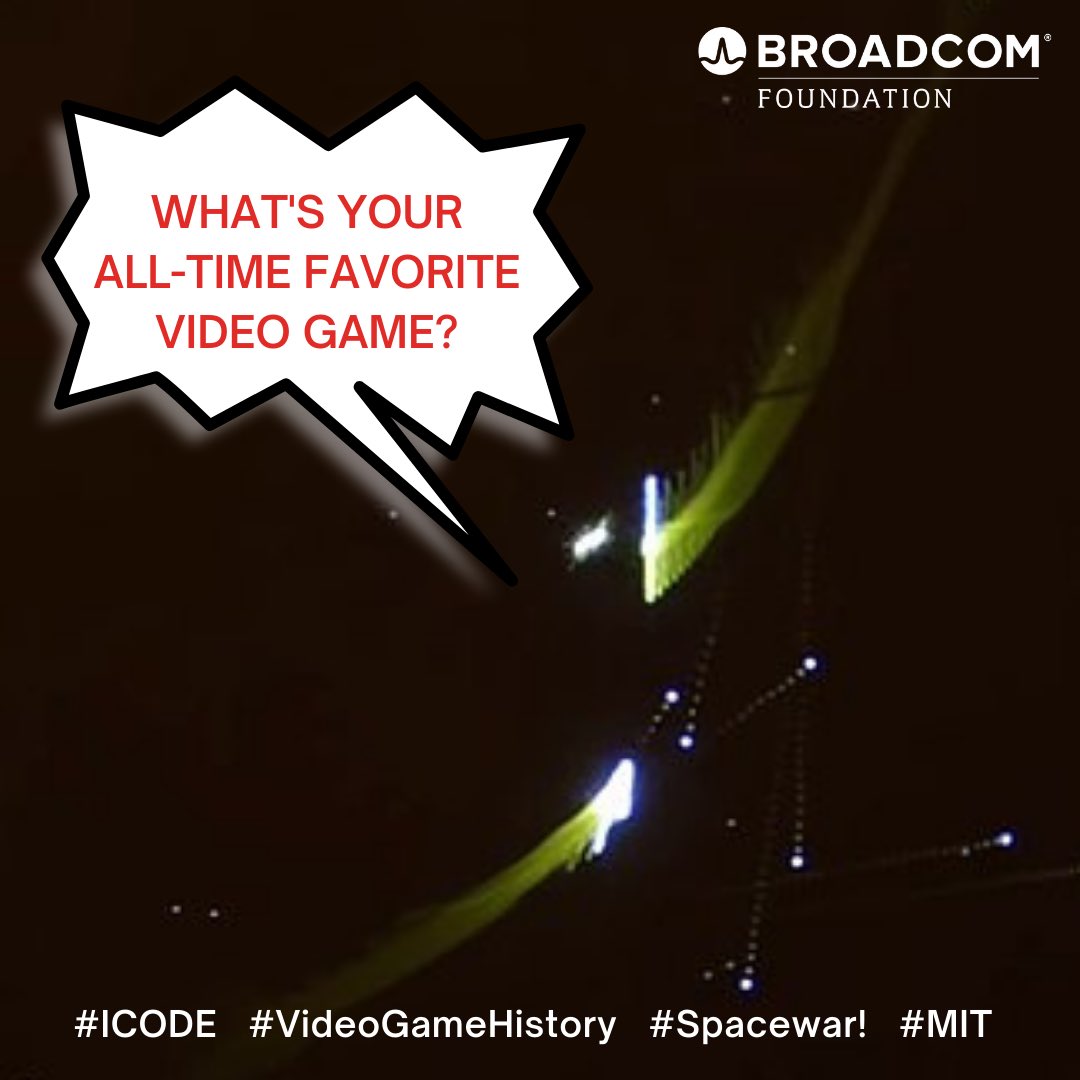BroadcomSTEM's tweet image. ⭐️Did you know that the first modern #VideGame was coded back in 1962 at @MIT on a DEC PDP-1 computer in just 6 weeks? The game was called Spacewar!

💻Learning #coding can help you create games! 
🔸What's your all-time favorite video game? Comment below! 

#ICODE #VideoGame #MIT