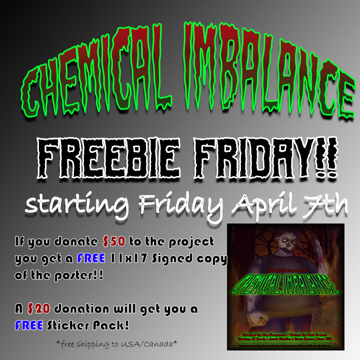 NCSlashers's tweet photo. Freebie Friday!
Donate $50 to the project and get a FREE signed 11x17 poster print and if you donate $20 you will receive a FREE Sticker Pack.
https://t.co/oNf8kEdiqM

@Horror_Retweet @PromoteHorror @PromotionHorror @ShareTheHorror #horror #HorrorCommunity #free #friday #movies https://t.co/7TFXEP8AvM