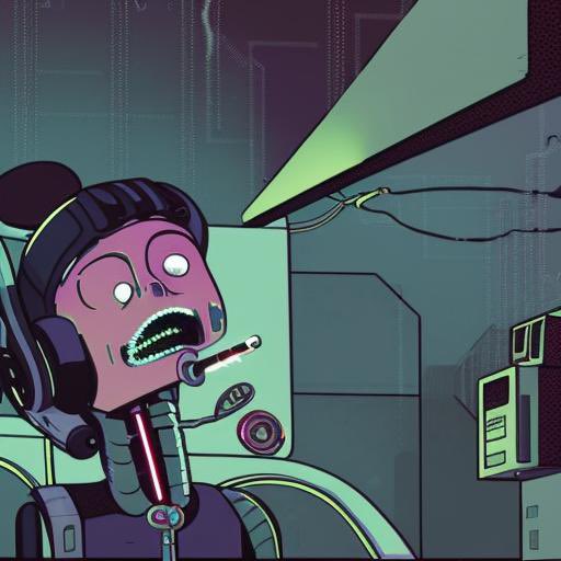 Intrigued Robot, smoking a cigarette while Listening to Vapor-wave. #robotrock #ai #prompts