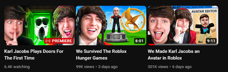 We released this channel under the radar and I'm really proud of the results we've had after all the work us on the Misfits content team have put into it before release.

<a href="/Natesonn/">Nateson</a> in particular is the YouTube strategy GOAT for us

If you like Roblox lot more fun to come!