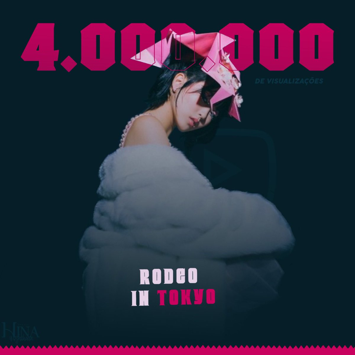 HinaYBrasil's tweet photo. O clipe de #RodeoInTokyo chegou a 4 MILHÕES de vizualizações no YouTube! 💖 https://t.co/Ejz5ZyjTOt