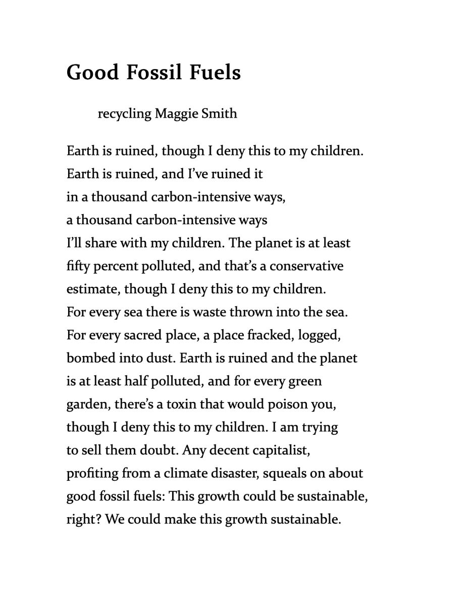 nice to have two of my recycling poems featured in The Margins. here's 'Good Fossil Fuels,' a recycling of Maggie Smith's 'Good Bones' aaww.org/two-poems-by-c…