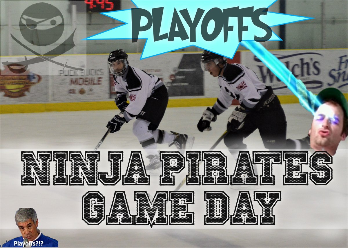 _NinjaPirates_'s tweet photo. Playoffs start tonight, and with it the journey to win whatever it is you win for winning your ASHL division. Since clinching on opening night, the boys have looked forward to this day, and plan to leave it all on the ice. Sticks, pucks... gloves... all of it. #leaveitoutthere https://t.co/weOHzqEfSy