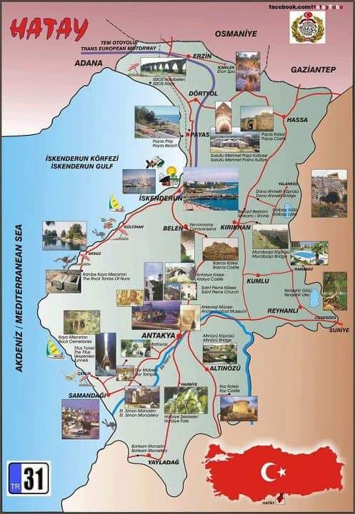 Burası HATAY,
📍Dünyanın ilk mağara kilisesi (St.Pierre Kilisesi),
📍Anadolunun ilk camisi (Habibi-Neccar Camii)
📍Dünyanın ilk ışıklandırılan caddesi (kurtuluş caddesi)
📍Dünyanın 2.büyük mozaik müzesi (Arkeoloji Müzesi)
📍Veee Mustafa Kemal Atatürk'ün son hayali,Türkiyenin