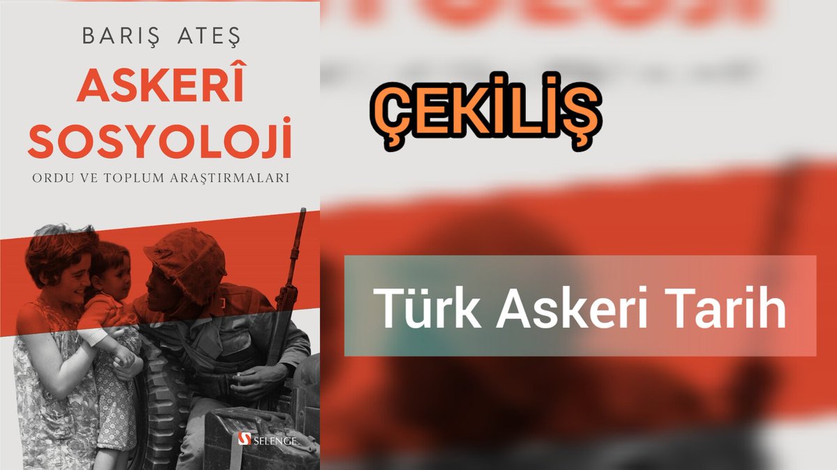 Merhabalar. Bir takipçimize Barış Ateş'in 'Askeri Sosyoloji' kitabını hediye etmek istiyoruz. Çekilişe katılmak için yapılması gerekenler: 1- Bu gönderiyi RT'lemek. 2- Hesabımızı takipte olmak. 3- Katıldığını yorum ile belirtmek. Son Tarih: 9 Nisan 19.00 #Çekiliş