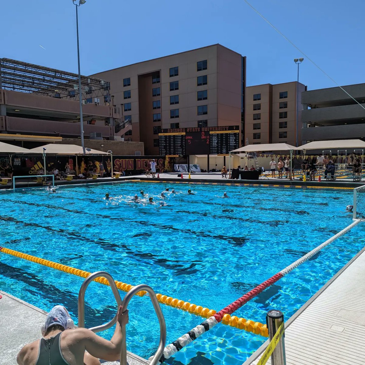OhioReferees's tweet photo. German, Chris, Victor, Terry, Mike, Danielle, Chad, Tony, and Joe at The Desert Duel. Beautiful facility, great crew, gracious host, and good vibes from the teams. @thedesertduel @USAWP @USAWPReferees https://t.co/rc39NGLqBI