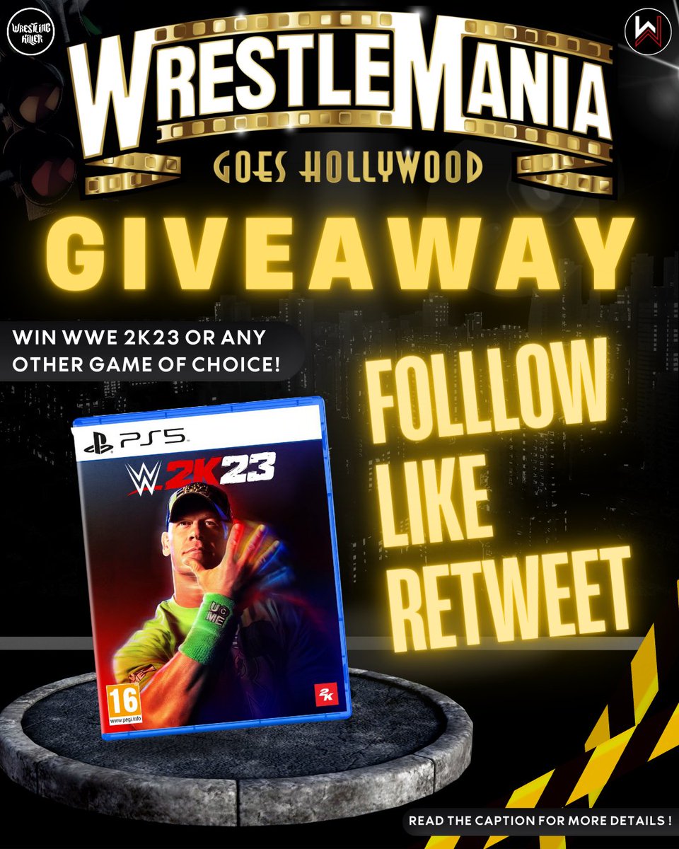 wrestlingkill3r's tweet image. 🚨 #WWE2K23 #Giveaway! 🚨

LAST CHANCE to enter our #Wrestlemania giveaway! Like, RT &amp;amp; Follow @realitheory to gain yet ANOTHER ENTRY &amp;amp; increase your chance of winning!  

You have to be following to qualify! The winner will be announced during tonight's main event!