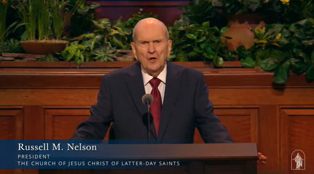 #PresNelson  now speaking at #GeneralConference
Hymn: I Believe in Christ
Prayer: #ElderThierryKMutombo