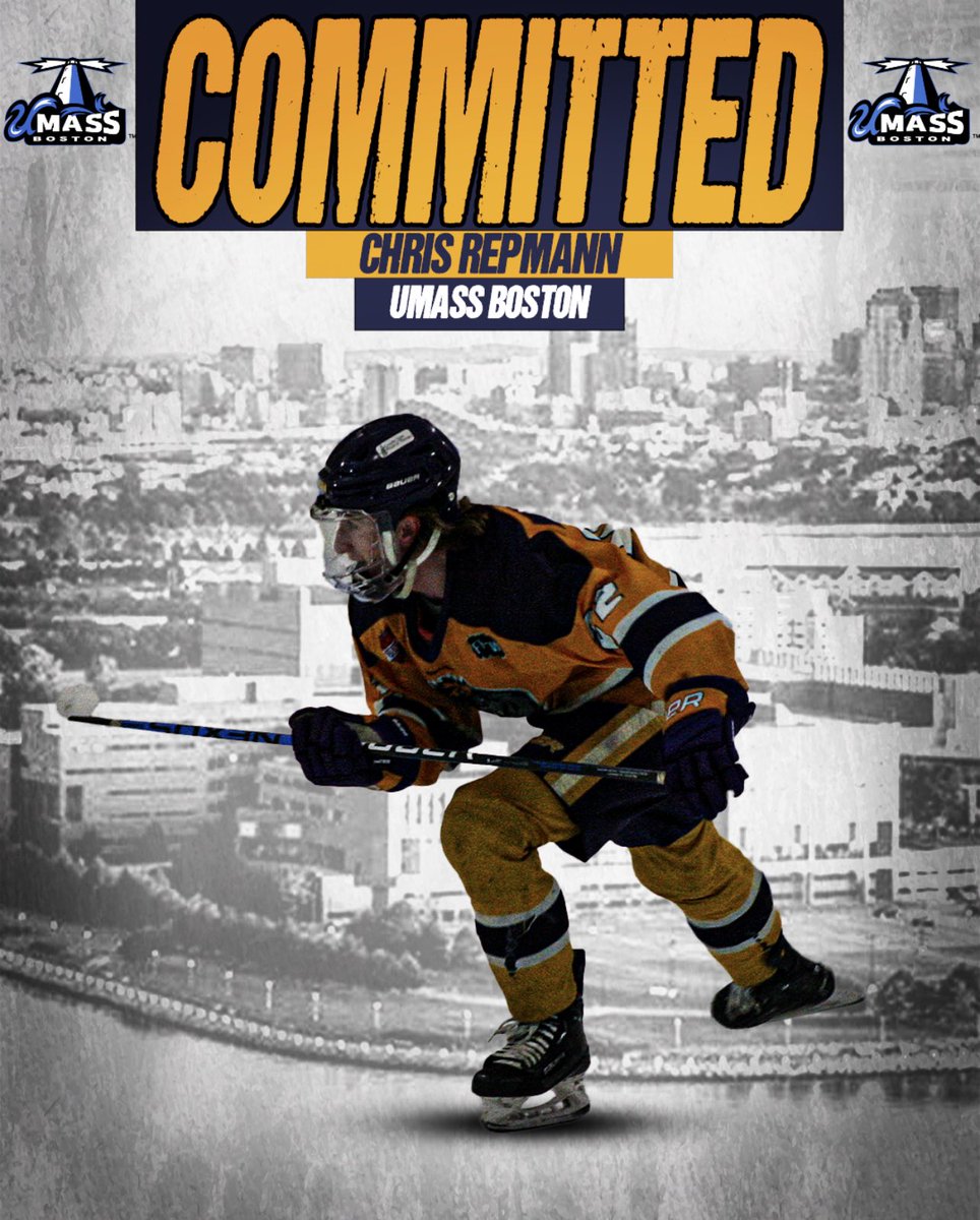 Congratulations!! 👏👏 We are pleased to announce NCDC Forward Chris Repmann has committed to further his education and play college hockey <a href="/UMBMENSHOCKEY/">UMass Boston Men’s Hockey</a> for the 23/24 season!! Way to go Reppy!!💜💛