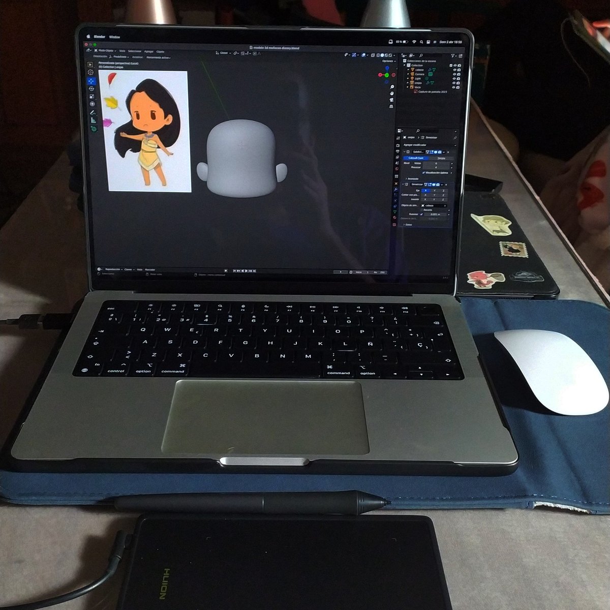 CarlosRo86's tweet photo. Empezamos con el Blender 💪
A ver qué tal sale este diseño de arttoy del que tantas ganas tenemos en @dshicade (el diseño de la Pocahontas es de @Lothchan que es mi artista preferida)
#blender #3d #toydesigner #arttoy #toycollector #disney #pocahontas #cute #3dsculpting https://t.co/6hBWY4qwsD