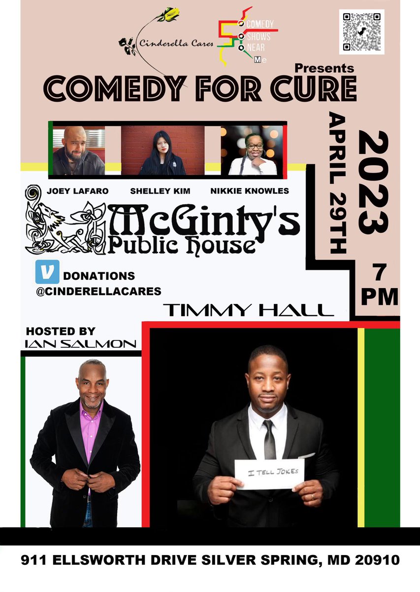 It's April, and this is no joke, but you will laugh yourself silly on April 29th. So get your tickets now, not at the door.