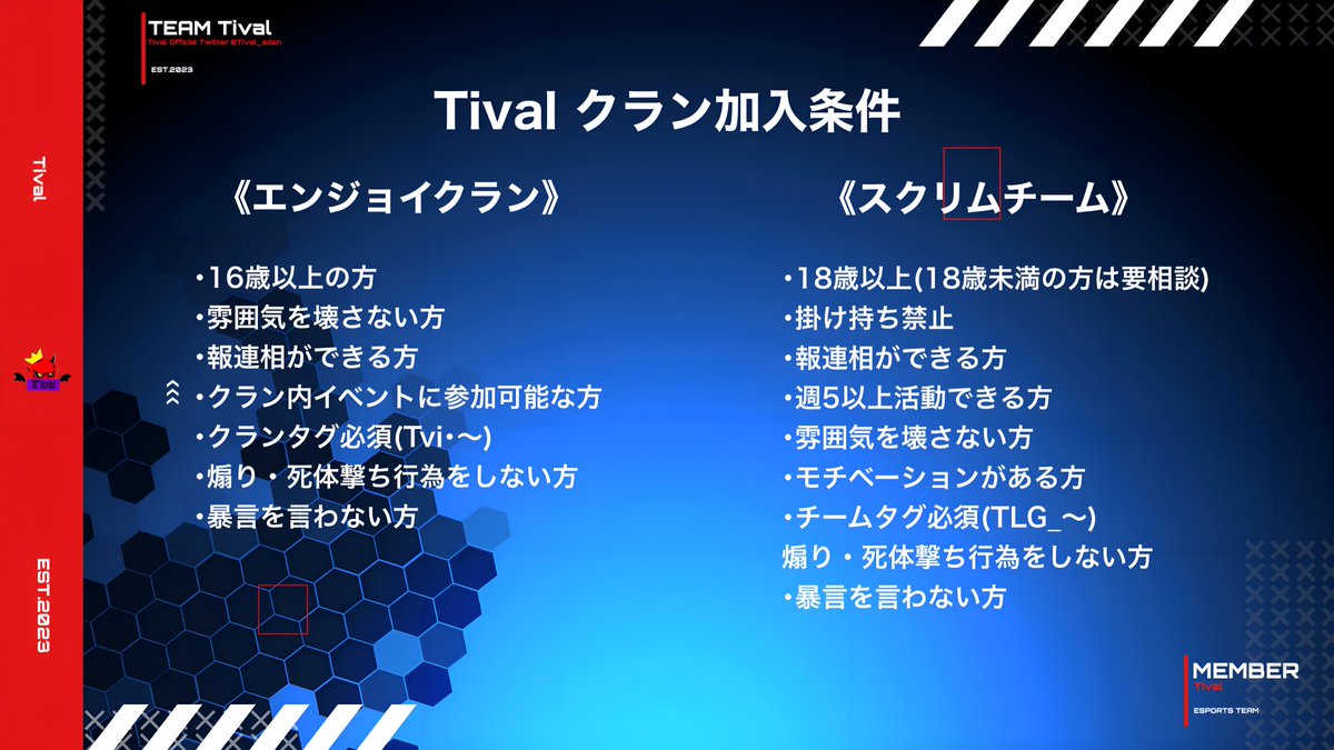 Tival_eden's tweet photo. 【お知らせ】
この度【大会運営・クラン】を立ち上げました👏👏

スクリム運営やクラン運営を行い、PUBG Mobileユーザーが楽しめる場所を提供して行きます‼️

また現在、スクリムチームのメンバー募集もしておりますので、ご興味がある方はDMの方にご連絡下さい📲
お待ちしております🙇🏻‍♀️
#PUBGモバイル https://t.co/fz8Ue3B8W0