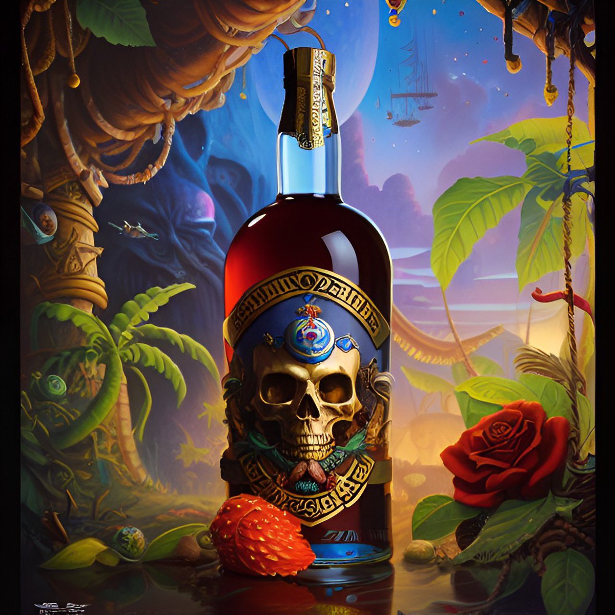 FooFoo_Rabbit's tweet photo. 🍹💀 #SundayRumday #AIart https://t.co/lx5QpKTQBO