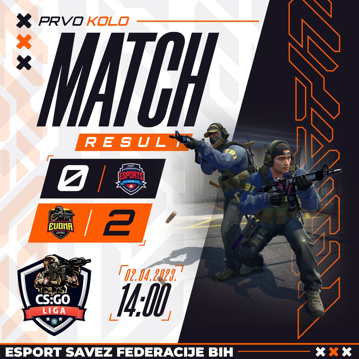 EsportSavezBiH's tweet photo. Prvo kolo Mostar #CSGO Lige obilježili smo s aceovima, knife killevima, 16-0 i još mnogo toga!

Iduće kolo počinje za dva tjedna, gdje nas čeka još više akcije! https://t.co/QHJZ5r9n8d