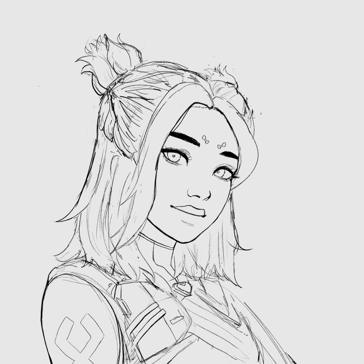 tunaflip's tweet photo. neon sketch that i may someday color #neon #valorant https://t.co/tkqcg1GQUI