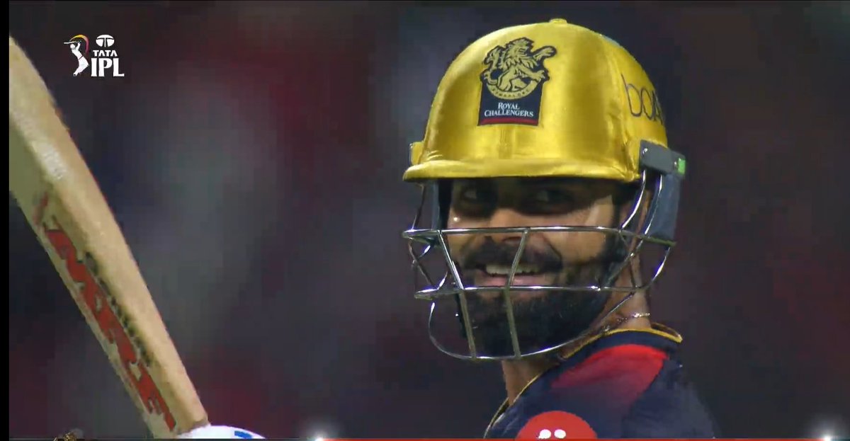 CmonCheeks's tweet photo. You smile, We smile 🥹🫶🏻
82** not out 😂❤️

#ViratKohli || #RCBvMI || #IPL2023 https://t.co/PKPgXowZ0c
