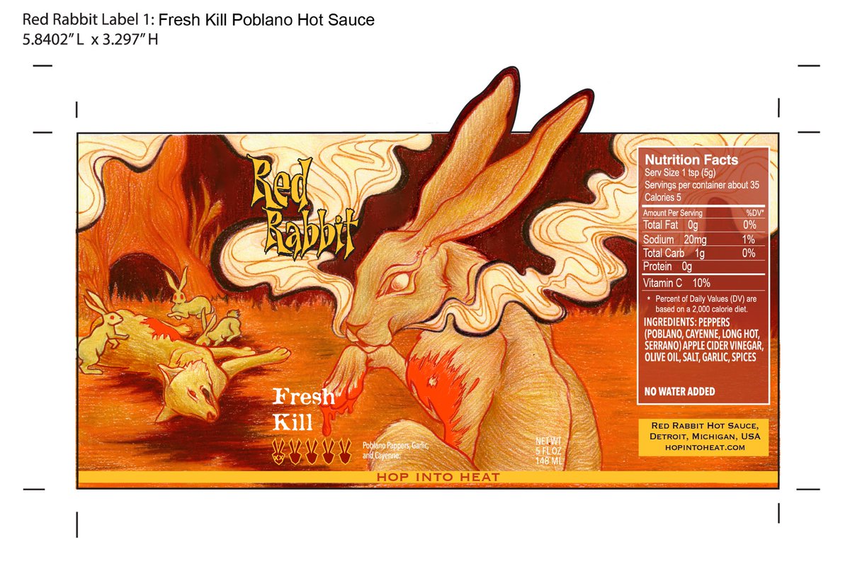 averydaneart's tweet photo. Would you believe me if I said I didn’t like hot sauce? 🐰🔥  #packaging #illustration https://t.co/xjNwIqthKY