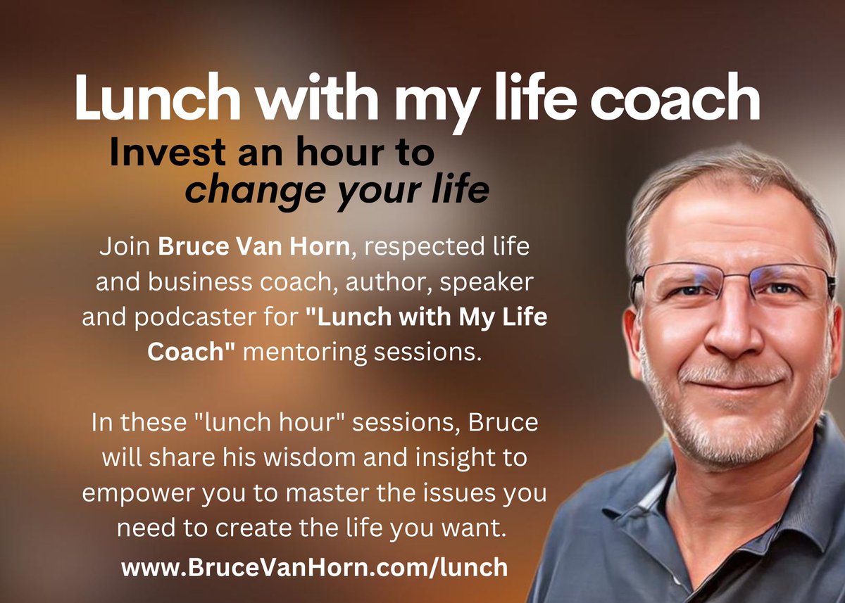 BruceVH's tweet photo. ⏰ Mark your calendars! On April 5th at 12pm ET, I'll be hosting my next "Lunch with My Life Coach" session, focusing on breaking the cycle of worry. Discover the tools to live a worry-free life. Register today! ➡️ https://t.co/R74k55qipo
#LifeIsAMarathon #OvercomeWorry https://t.co/hdZc8BHkHS