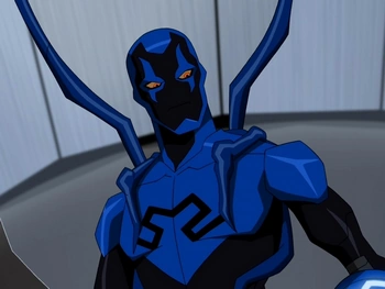 Wozniat's tweet photo. For a character that was introduced in 2006 Jaime's Blue Beetle sure has made the rounds https://t.co/OxgoOeCt9Z