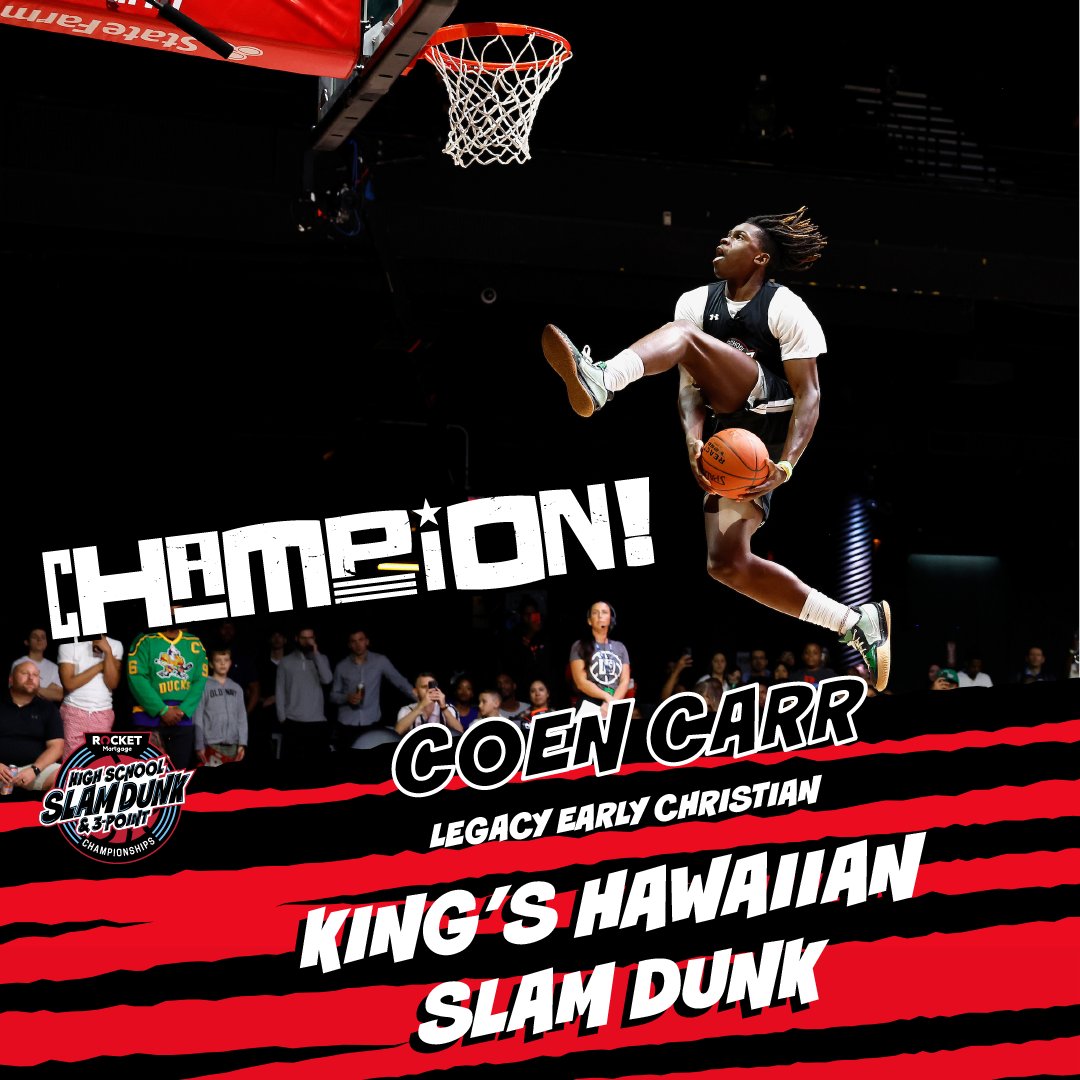 one word: SHEEEESH 😤 @Coencarr2 is your 2023 @KingsHawaiian Slam Dunk Champion ‼ #HighSchoolSlam