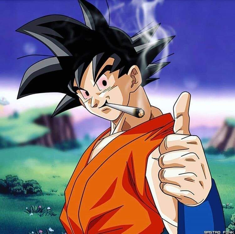 anythingbott's tweet photo. What would be the evil version of weed goku? https://t.co/6dGnl96Wsm