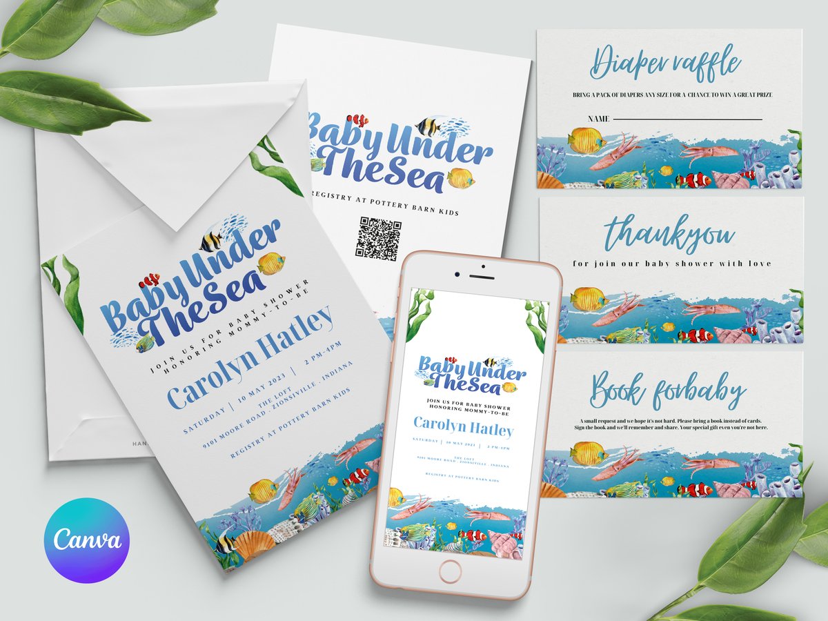 AbsoluteprettyC's tweet photo. Make a splash at your baby shower with Under the Sea Invitation! a playful oceanic theme and a bundle of 25 baby shower games with digital invitation to share with your guests 
#babyshower #undertheseababyshower #babyshowerinvitations #babyshowergames #digitalinvitation #etsyshop https://t.co/0HOaDx2VPA