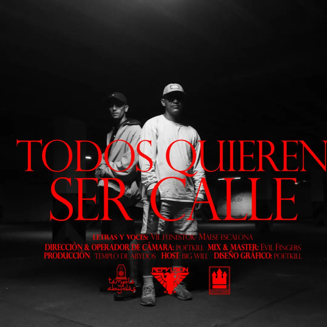 Todos quieren ser calle ahora en YouTube no dejes de pasar por nuestro canal y suscribirte, pronto venimos con mas 🚀🔥🪬
#rapvenezolano #todosquierensercalle
#poetkill
#raphardcore

youtu.be/s3uJAIVviBQ