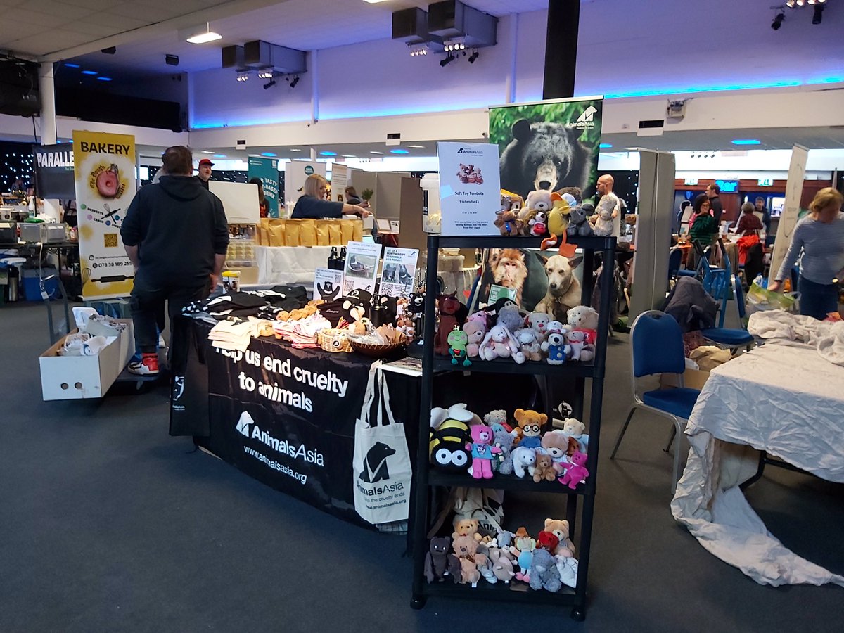 Great day at the Edinburgh Vegan Fayre raising money for wonderful @AnimalsAsia.  #animalsasia #moonbears #vietnam #nobearleftbehind